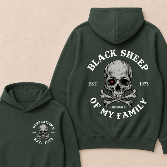 Custom EST.Year Customize GenX Black Sheep Of My Family Hoodie