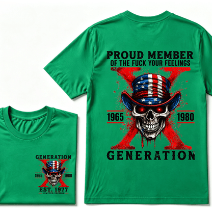 Custom Year Proud Member Of Your Feelings Horror Skull X Generation EST.Year T-shirt