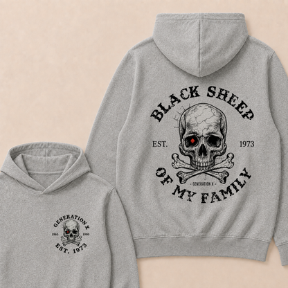 Custom EST.Year Customize GenX Black Sheep Of My Family Hoodie