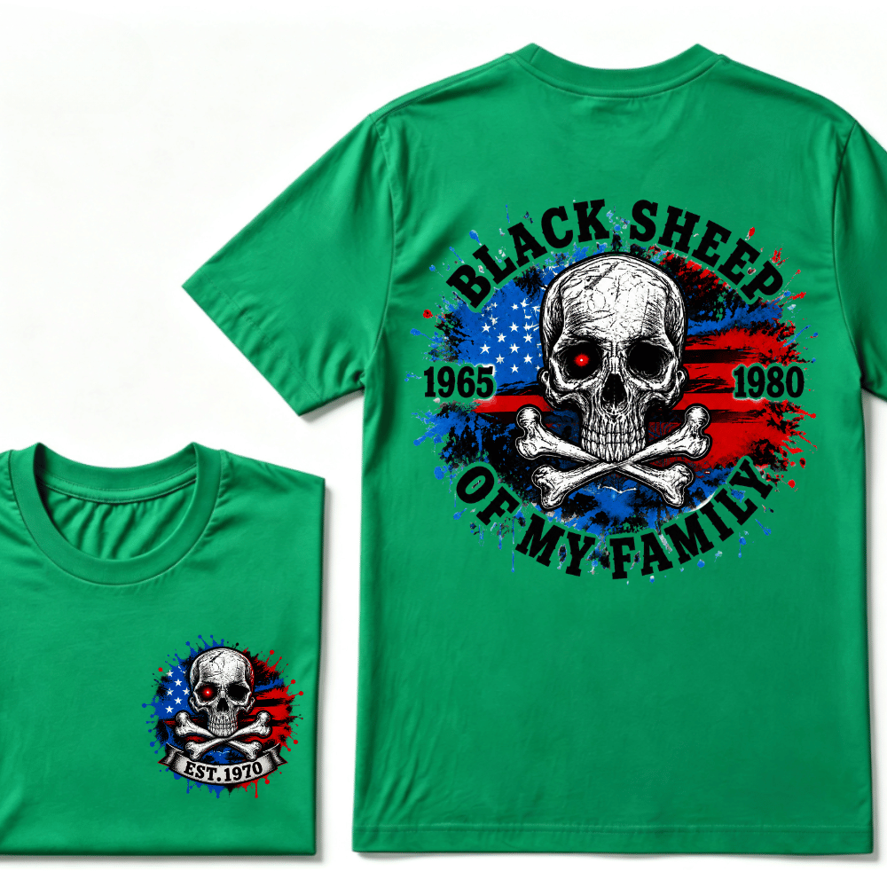 Custom EST.Year Black Sheep Of My Family T-Shirt, GenX Rebel Spirit Shirt