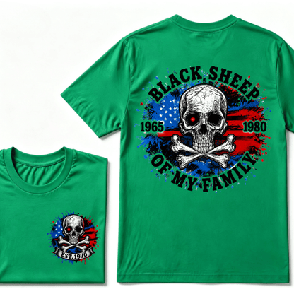 Custom EST.Year Black Sheep Of My Family T-Shirt, GenX Rebel Spirit Shirt