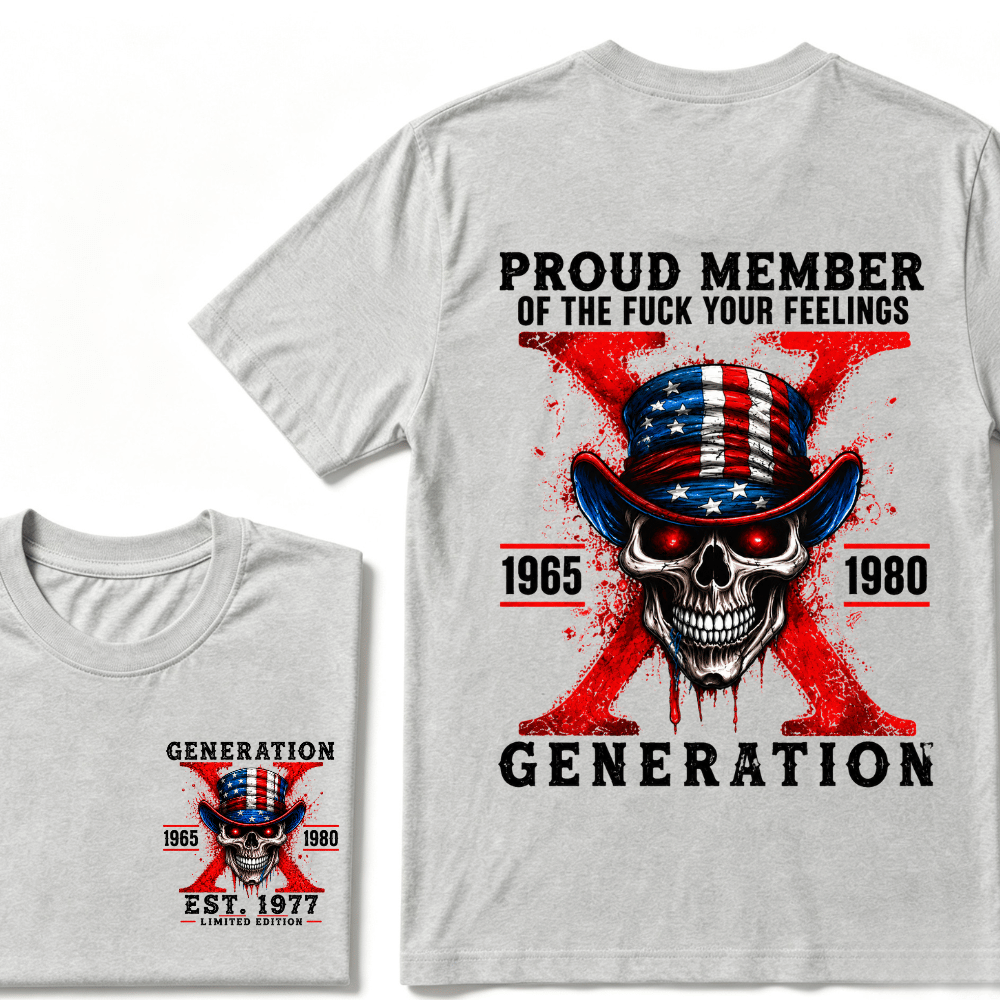 Custom Year Proud Member Of Your Feelings Horror Skull X Generation EST.Year T-shirt