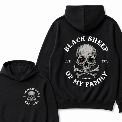 Custom EST.Year Customize GenX Black Sheep Of My Family Hoodie