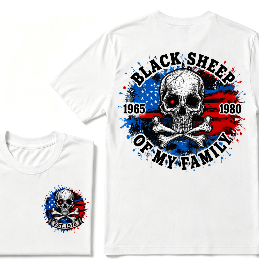 Custom EST.Year Black Sheep Of My Family T-Shirt, GenX Rebel Spirit Shirt