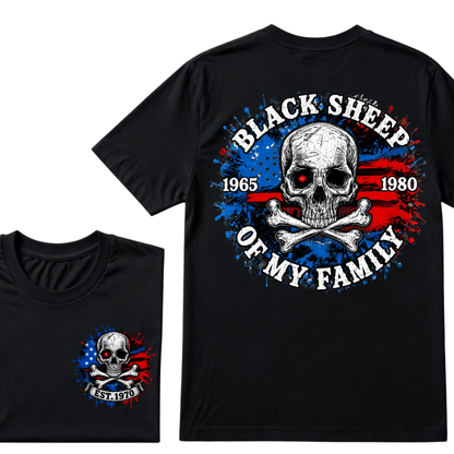 Custom EST.Year Black Sheep Of My Family T-Shirt, GenX Rebel Spirit Shirt