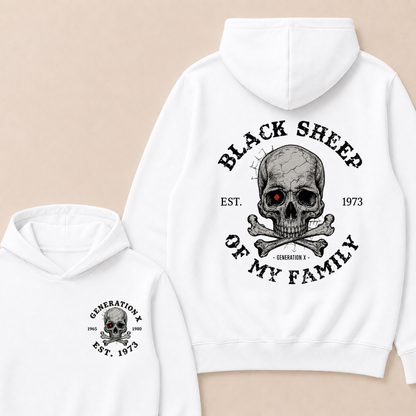 Custom EST.Year Customize GenX Black Sheep Of My Family Hoodie