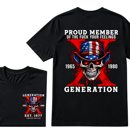 Custom Year Proud Member Of Your Feelings Horror Skull X Generation EST.Year T-shirt