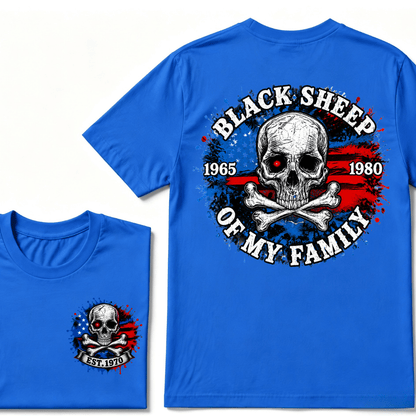 Custom EST.Year Black Sheep Of My Family T-Shirt, GenX Rebel Spirit Shirt