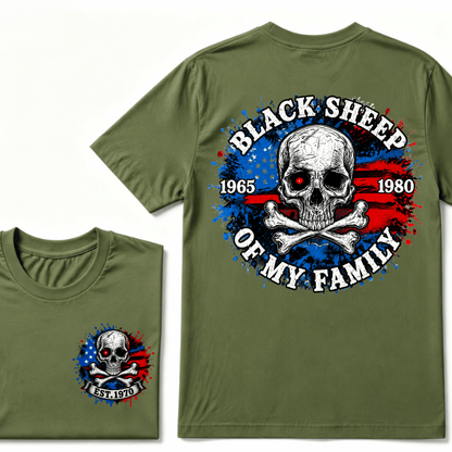 Custom EST.Year Black Sheep Of My Family T-Shirt, GenX Rebel Spirit Shirt