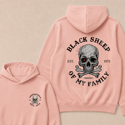 Custom EST.Year Customize GenX Black Sheep Of My Family Hoodie