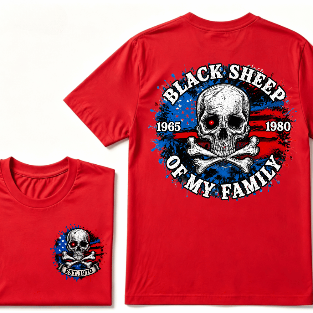 Custom EST.Year Black Sheep Of My Family T-Shirt, GenX Rebel Spirit Shirt