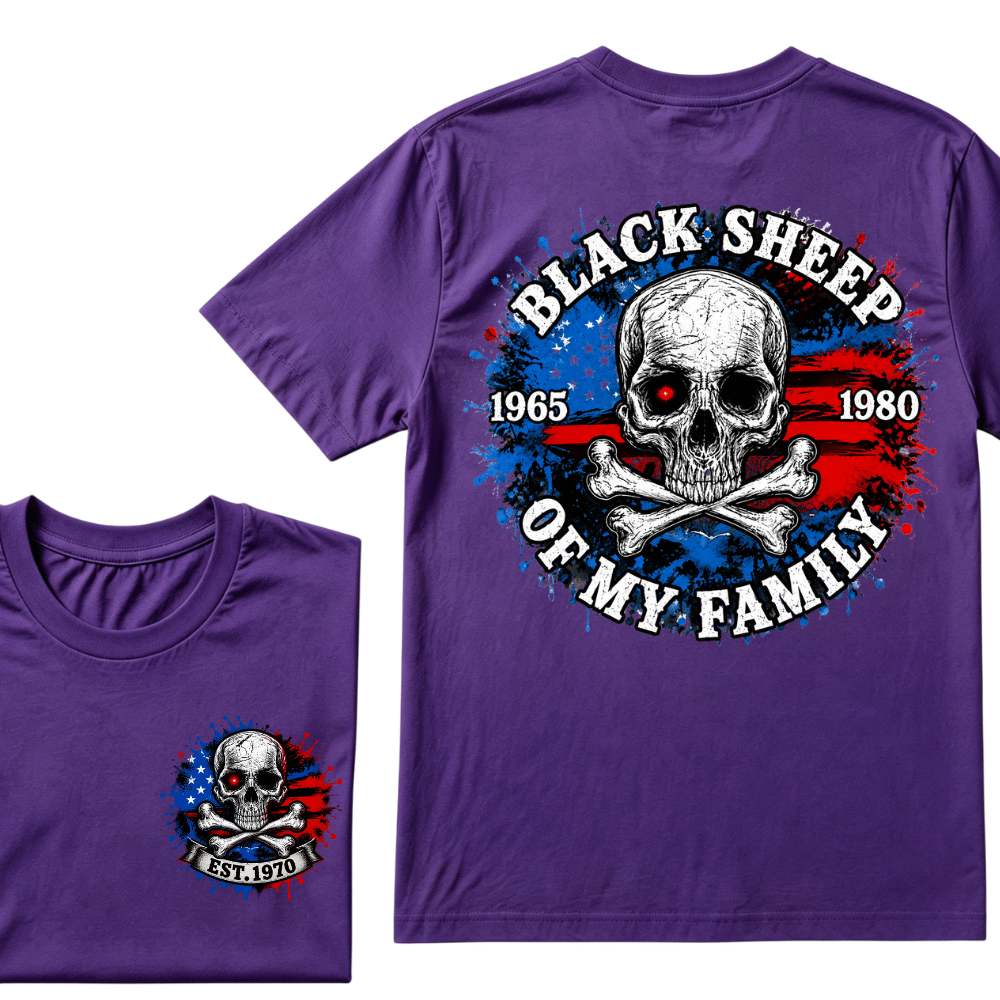 Custom EST.Year Black Sheep Of My Family T-Shirt, GenX Rebel Spirit Shirt