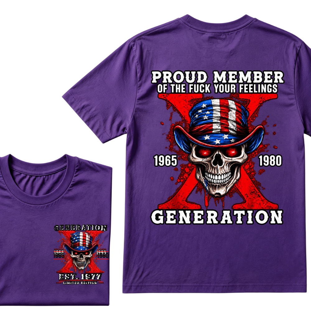 Custom Year Proud Member Of Your Feelings Horror Skull X Generation EST.Year T-shirt