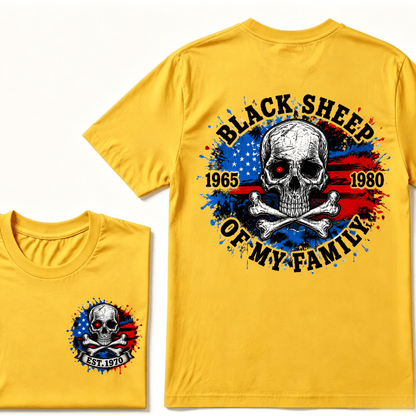 Custom EST.Year Black Sheep Of My Family T-Shirt, GenX Rebel Spirit Shirt