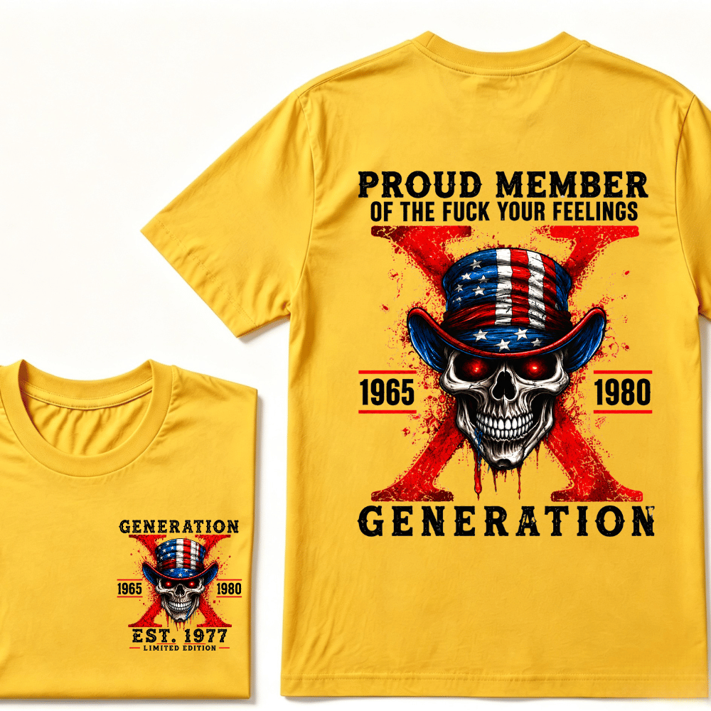 Custom Year Proud Member Of Your Feelings Horror Skull X Generation EST.Year T-shirt