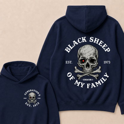 Custom EST.Year Customize GenX Black Sheep Of My Family Hoodie