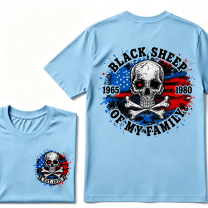 Custom EST.Year Black Sheep Of My Family T-Shirt, GenX Rebel Spirit Shirt