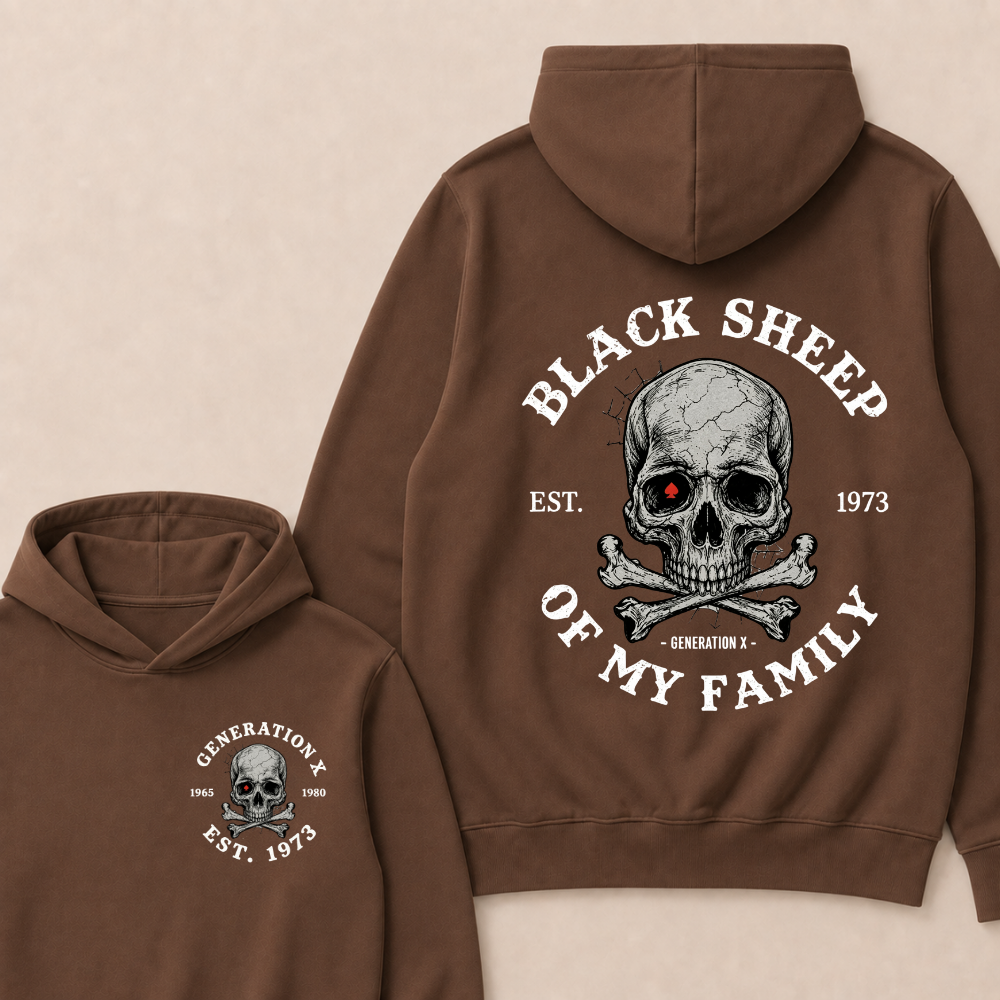 Custom EST.Year Customize GenX Black Sheep Of My Family Hoodie