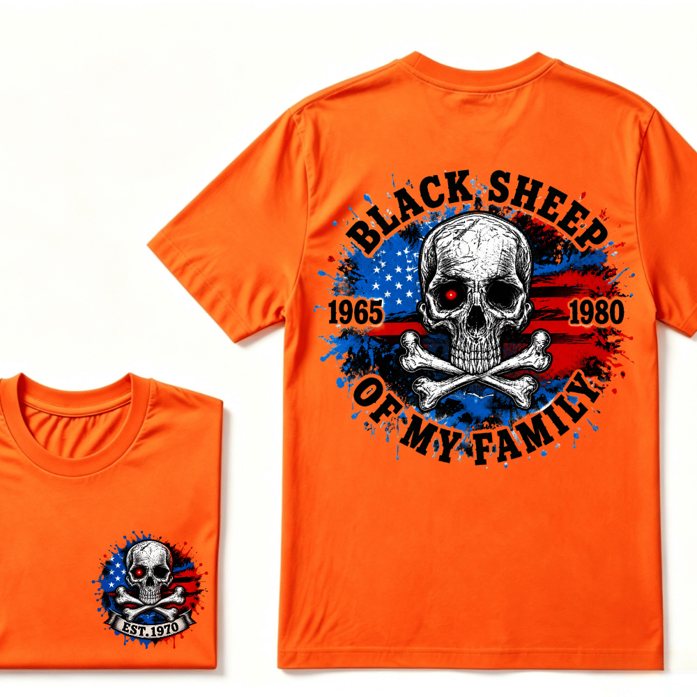 Custom EST.Year Black Sheep Of My Family T-Shirt, GenX Rebel Spirit Shirt