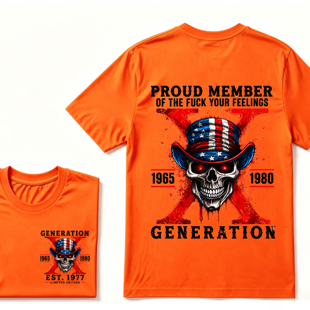 Custom Year Proud Member Of Your Feelings Horror Skull X Generation EST.Year T-shirt